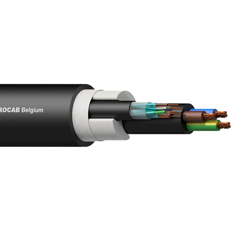 Foto van Procab pnc2517 cat7 en 3x 2.5 mm² kabel per meter