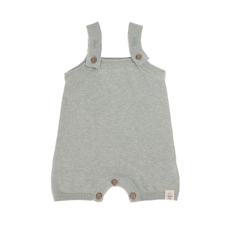 Foto van Lässig baby gebreide jumpsuit gots garden explorer aqua grey 62-68, 2-6 mnd