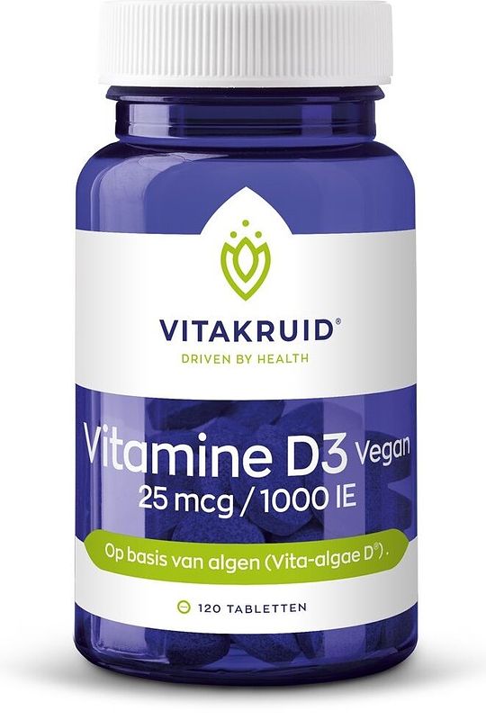 Foto van Vitakruid vitamine d3 vegan 25 mcg tabletten