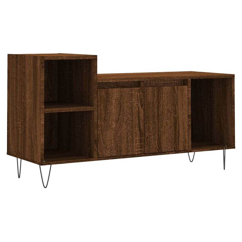 Foto van Vidaxl tv-meubel 100x35x55 cm bewerkt hout bruin eikenkleur