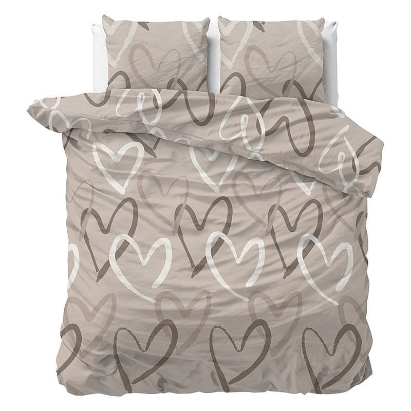 Foto van Dekbedovertrek liana cream dekbedovertrek - lits-jumeaux (240x220 cm) - creme & zand katoen - dessin: romantisch - sleeptime elegance -