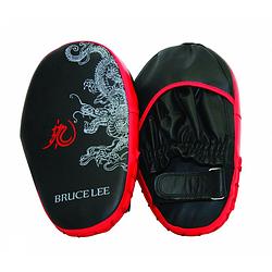 Foto van Bruce lee stootkussens dragon coaching mitts zwart/rood