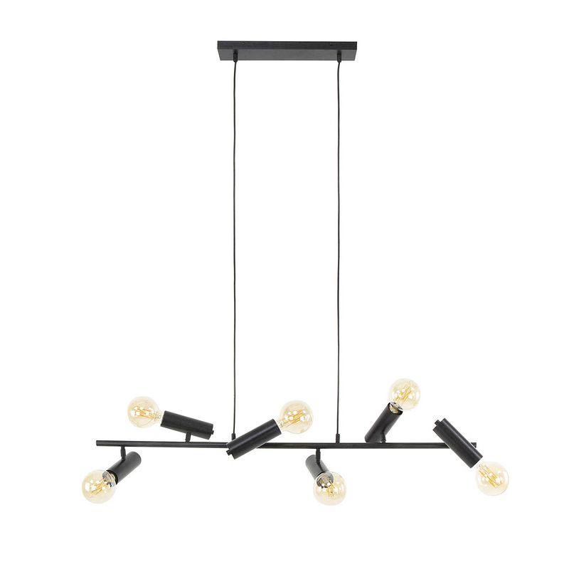 Foto van Giga meubel - hanglamp charcoal - 6-lichts - lamp point