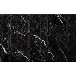 Foto van Komar marble black vlies fotobehang 400x250cm 4-banen