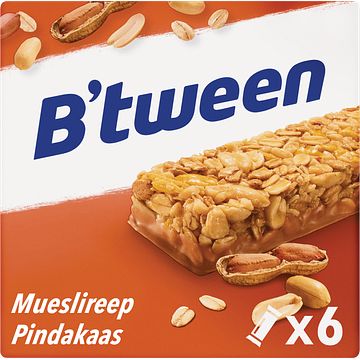 Foto van Hero b'stween mueslireep pinda & pindakaas 6 x 25g bij jumbo