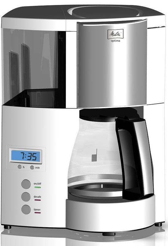 Foto van Melitta optima timer koffiezetapparaat - wit