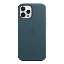 Foto van Apple iphone 12 pro max leren hoesje met magsafe - baltisch blauw