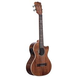 Foto van Kala ka-sa-te c all solid acacia massieve elektrisch-akoestische tenor ukelele met koffer