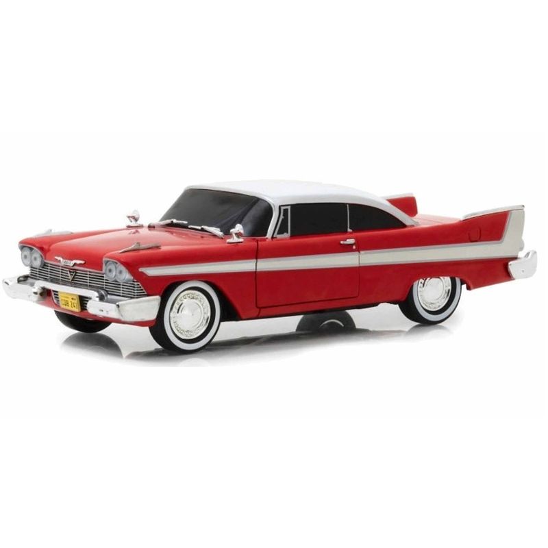 Foto van Speelgoedauto plymouth fury christine 1958 rood 1:24/21 x 7 x 5 cm - speelgoed auto'ss