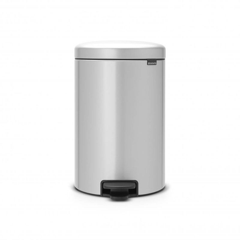 Foto van Brabantia newicon pedaalemmer 20 liter met kunststof binnenemmer - metallic grey