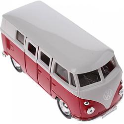 Foto van Welly metalen volkswagen bus rood 11,5 cm