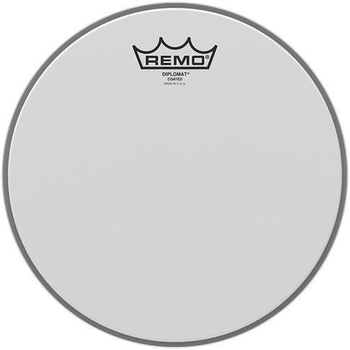 Foto van Remo bd-0110-00 diplomat coated 10 inch tom- en snarevel wit