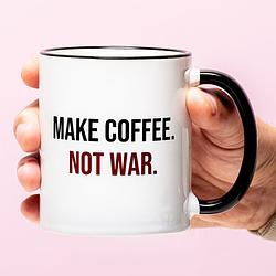 Foto van Mok make coffee not war
