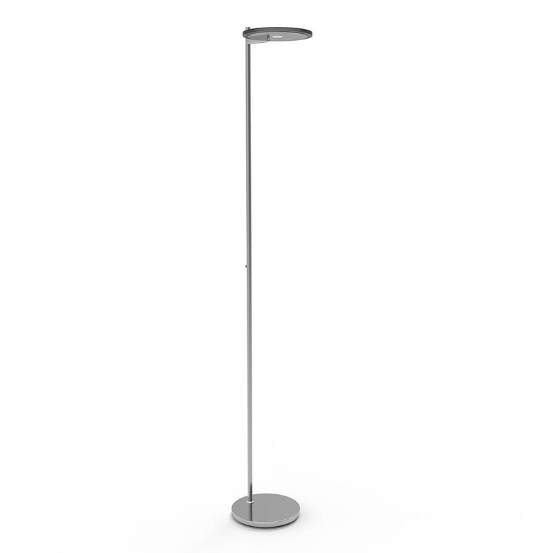 Foto van Moderne vloerlamp - steinhauer - glas - modern - led - l: 27cm - voor binnen - woonkamer - eetkamer - zilver