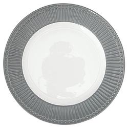 Foto van Greengate dinerborden alice nordic stone grey ø 26.5 cm - set van 6 stuks