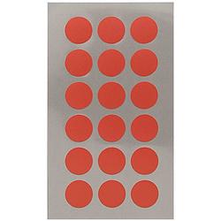 Foto van 72x stippen stickers rood 15 mm - stickers