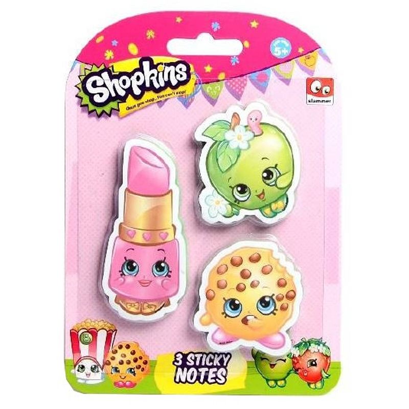 Foto van Slammer memoblokken shopkins 3 blokken