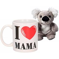 Foto van I love mama mok met koala knuffel - feest mokken