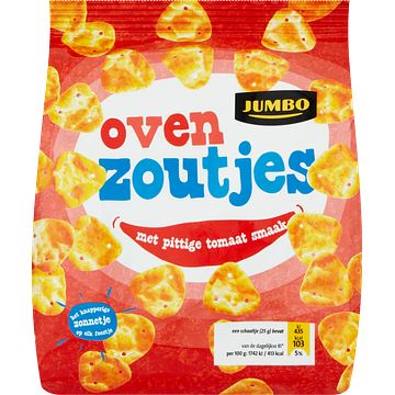 Foto van Jumbo oven zoutjes met pittige tomaat smaak 125g