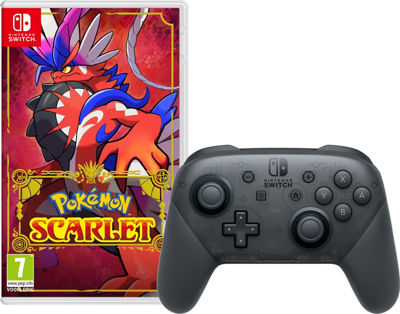 Foto van Pokémon scarlet + pro controller