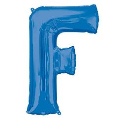 Foto van Amscan folieballon letter f 53 x 81 cm blauw