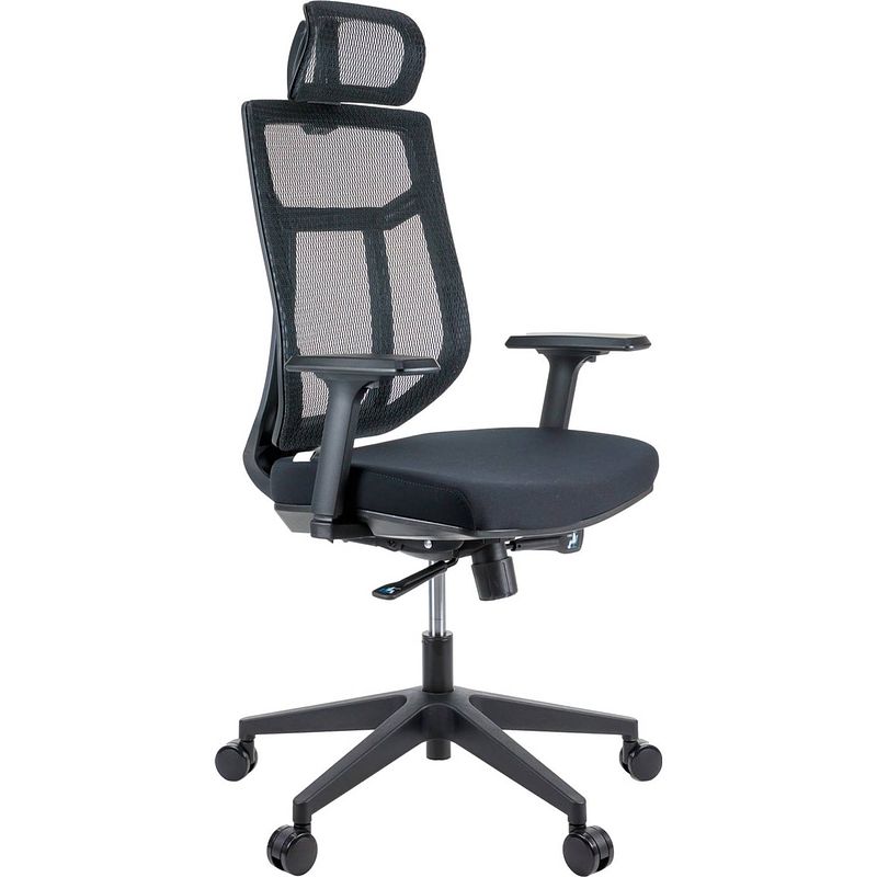 Foto van Maxxhome senior executive luxe ergonomische bureaustoel - verstelbaar - netbekleding - high-end - blauw