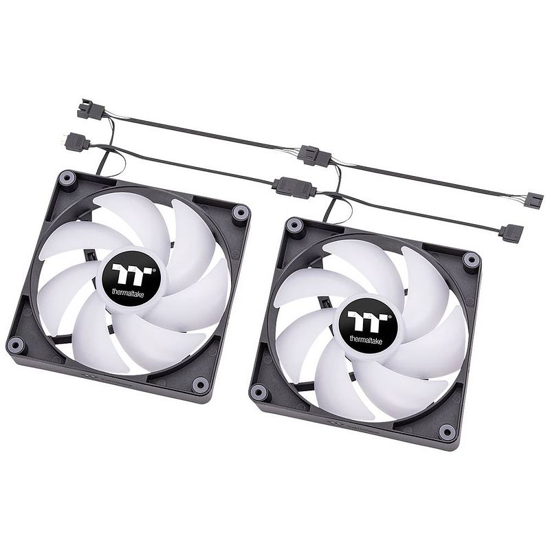 Foto van Thermaltake cl-f149-pl12sw-a pc-ventilator zwart, transparant, rgb (b x h x d) 120 x 120 x 25 mm