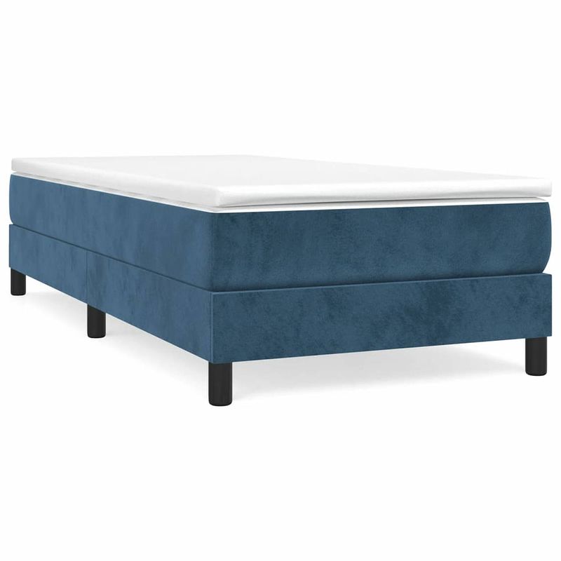 Foto van Vidaxl boxspringframe fluweel donkerblauw 80x200 cm