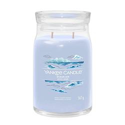 Foto van Yankee candle geurkaars large - met 2 lonten - ocean air - 16 cm / ø 9 cm