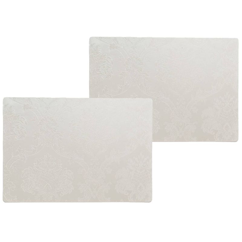 Foto van 6x stuks stevige luxe tafel placemats amatista wit 30 x 43 cm - placemats