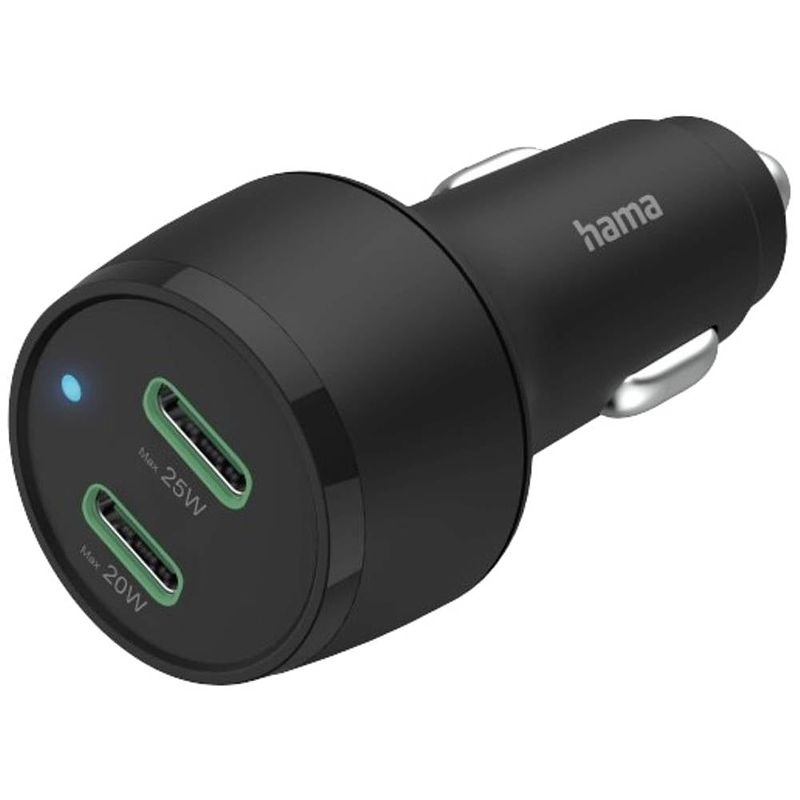 Foto van Hama car charger 45w 00201632 usb-oplader 3000 ma 2 x usb-c auto, vrachtwagen