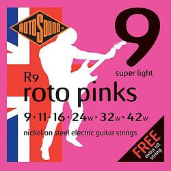 Foto van Rotosound r9 roto pinks set elektrische gitaarsnaren 009 - 042
