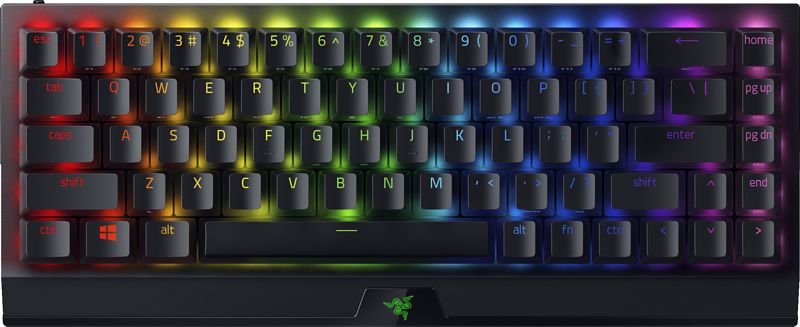 Foto van Razer blackwidow v3 mini hyperspeed gaming toetsenbord yellow switch qwerty