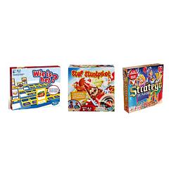 Foto van Spellenbundel - bordspel - 3 stuks - wie is het? & stratego junior & stef stuntpiloot