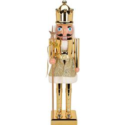 Foto van Christmas decoration notenkraker figuur/beeld - 60 cm - goud - kerstbeeldjes