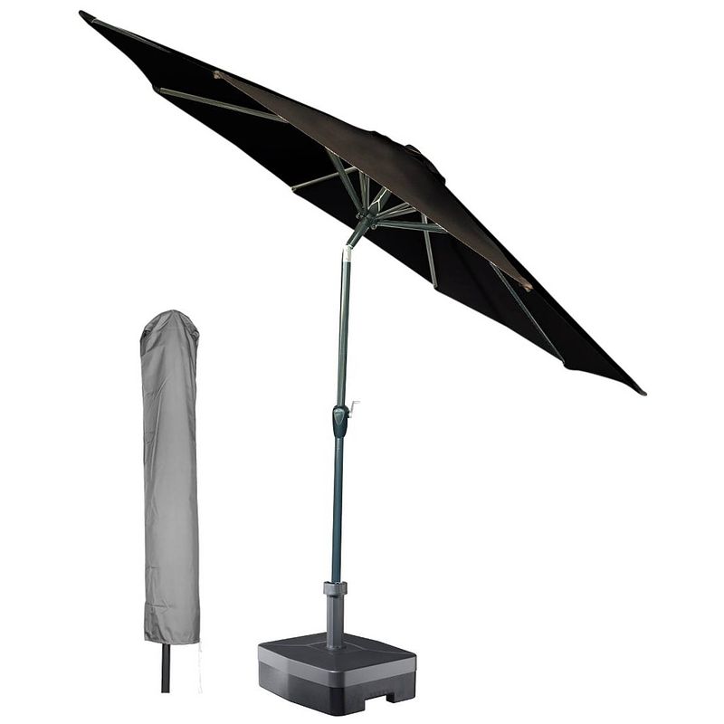 Foto van Kopu® ronde stokparasol 300 cm calma met hoes - antraciet