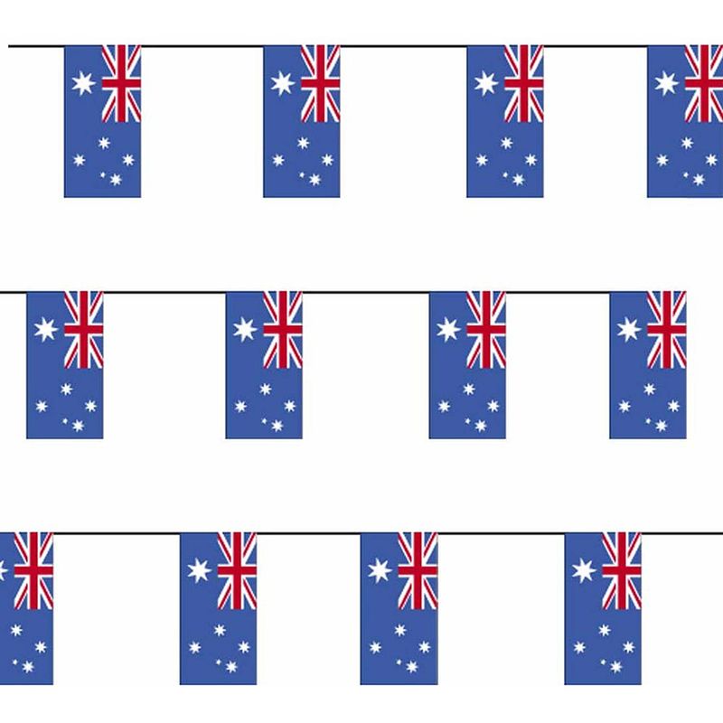 Foto van 3x papieren slinger australie landen decoratie - vlaggenlijnen