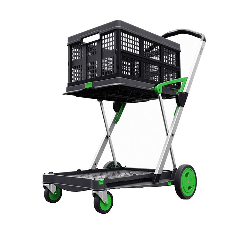 Foto van Clax trolley inclusief vouwkrat groen