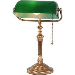 Foto van Lightning - klassieke tafellamp 1-l. glas - brons