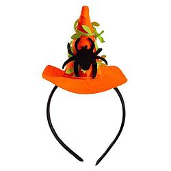 Foto van Carnival toys diadeem hoed spin junior 9,5 cm vilt oranje