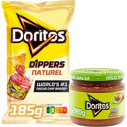 Foto van Doritos dippers naturel met doritos milde salsa saus bij jumbo