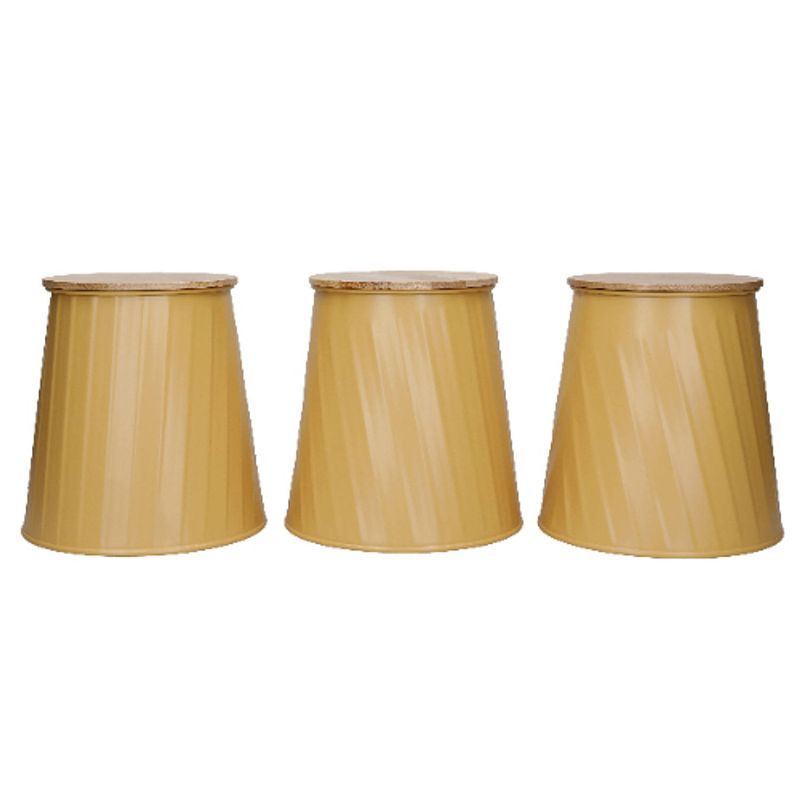 Foto van Kitchencraft - voorraadbussen, set van 3 stuks, 1.3 l, geel - kitchencraft