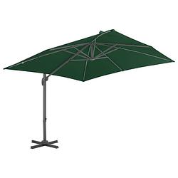 Foto van The living store hangende parasol ancona - groen - 400x300x268 cm - uv-beschermend polyester