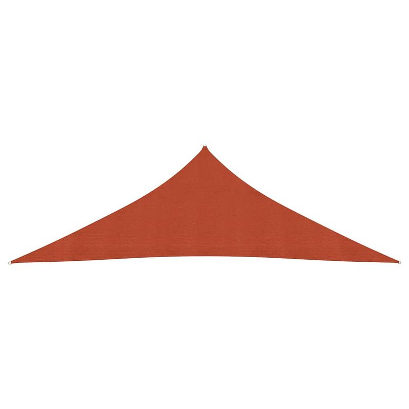 Foto van The living store schaduwdoek hdpe - 3.5 x 3.5 x 4.9 m - terracotta - driehoekig