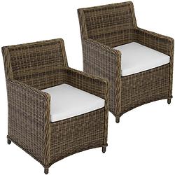 Foto van Tectake - set van 2 luxe wicker tuinstoelen - saint tropez - 404632