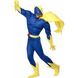 Foto van Bananaman verkleed kostuum voor heren - superhelden verkleedkleding outfits 48-50 (m)