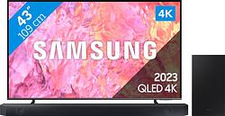 Foto van Samsung qled 43q64c (2023) + soundbar
