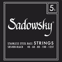 Foto van Sadowsky black label sbs 40b-1 stainless steel taperwound 40-125 snarenset voor 5-snarige elektrische bas