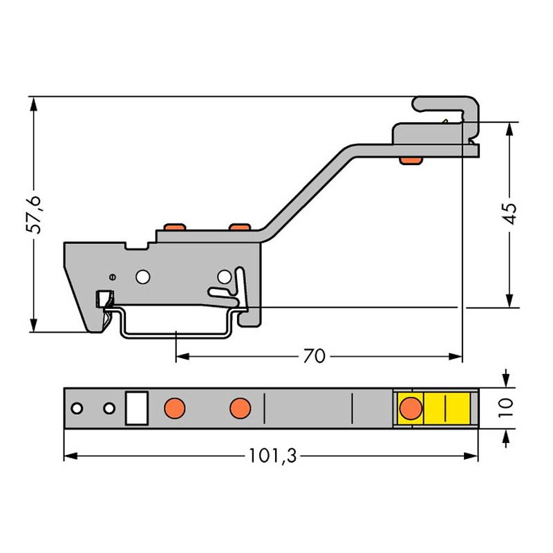 Foto van Wago 790-301 verzamelrailhouder 10 stuk(s)