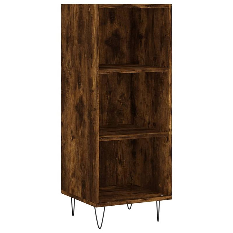 Foto van Vidaxl dressoir 34,5x32,5x90 cm bewerkt hout gerookt eikenkleurig